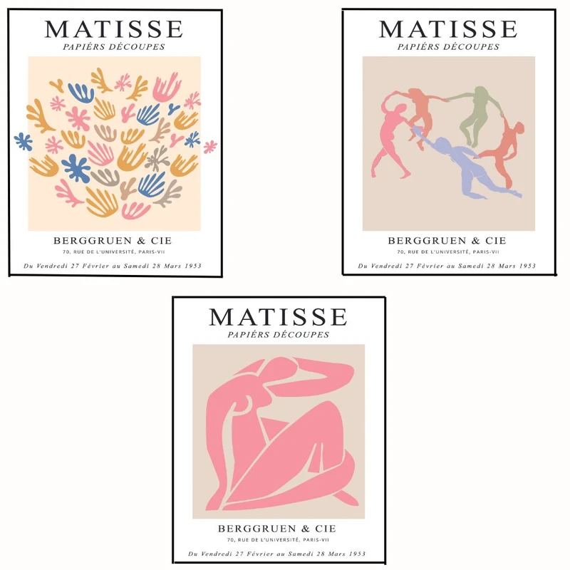 پوستر مدل هنر نو - هدیه هنردوستان و خلاقان مجموعه 3 عددی