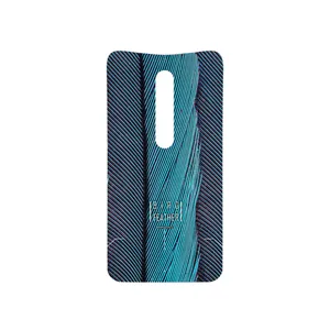 MAHOOT Turquoise feathers Cover Sticker for Motorola Moto X Style