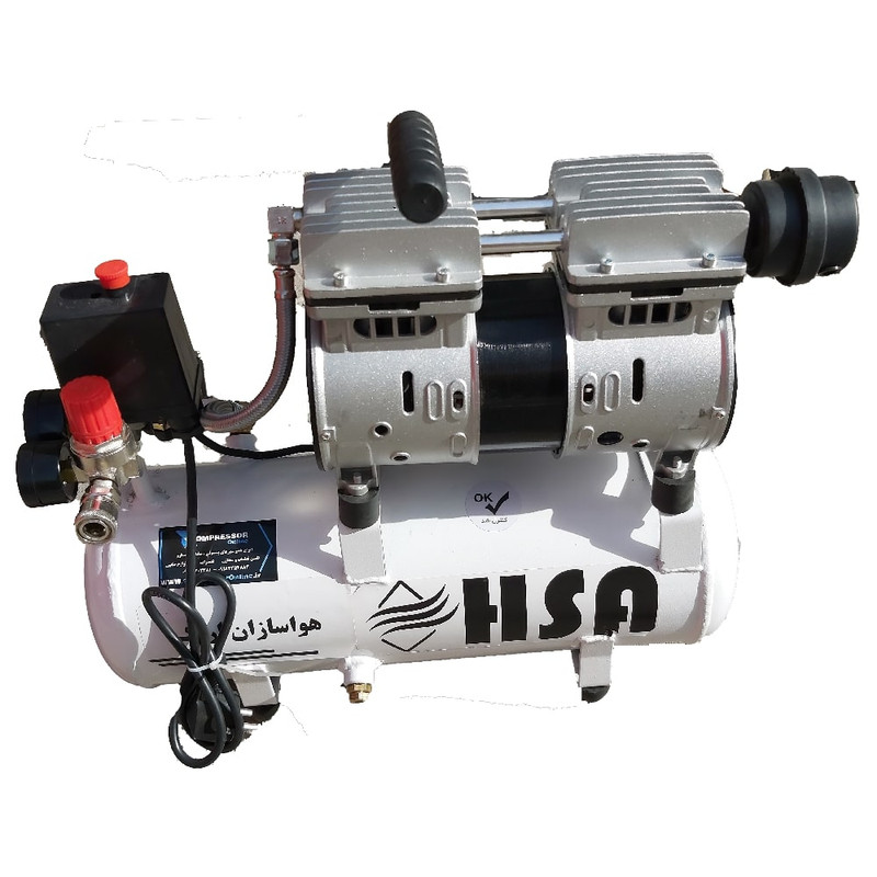 کمپرسور باد هواسازان مدل 10 لیتری سایلنت