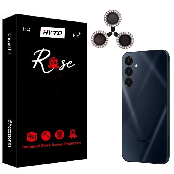 محافظ لنز دوربین نگین دار هیتو مدل Rose Jewel Shining مناسب برای گوشی موبایل سامسونگ Galaxy a16