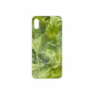 MAHOOT Green Crystal Marble Cover Sticker for Apple iPhone XS