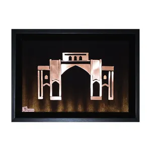 تابلو معرق مس نماد دروازه قرآن شیراز کد 2030-92