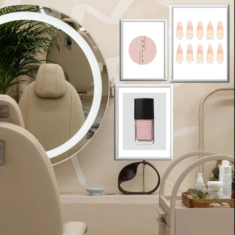 تابلو مدل ناخن طرح لاک ژلیش مجموعه 3 عددی