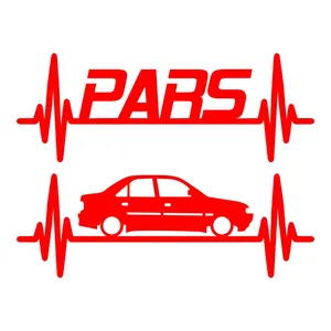 برچسب بدنه خودرو طرح ضربان قلب PARS کد MT-R408-409 مناسب برای پارس مجموعه 2 عددی 