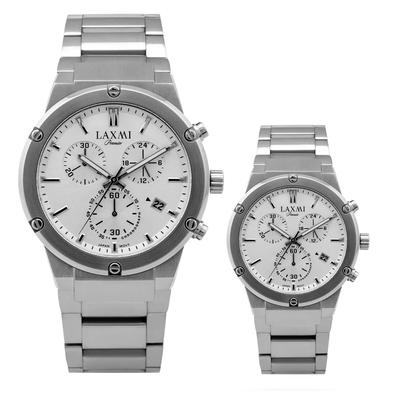ست ساعت مچی عقربه‌ای کوارتز زنانه و مردانه لاکسمی مدل 8125/2