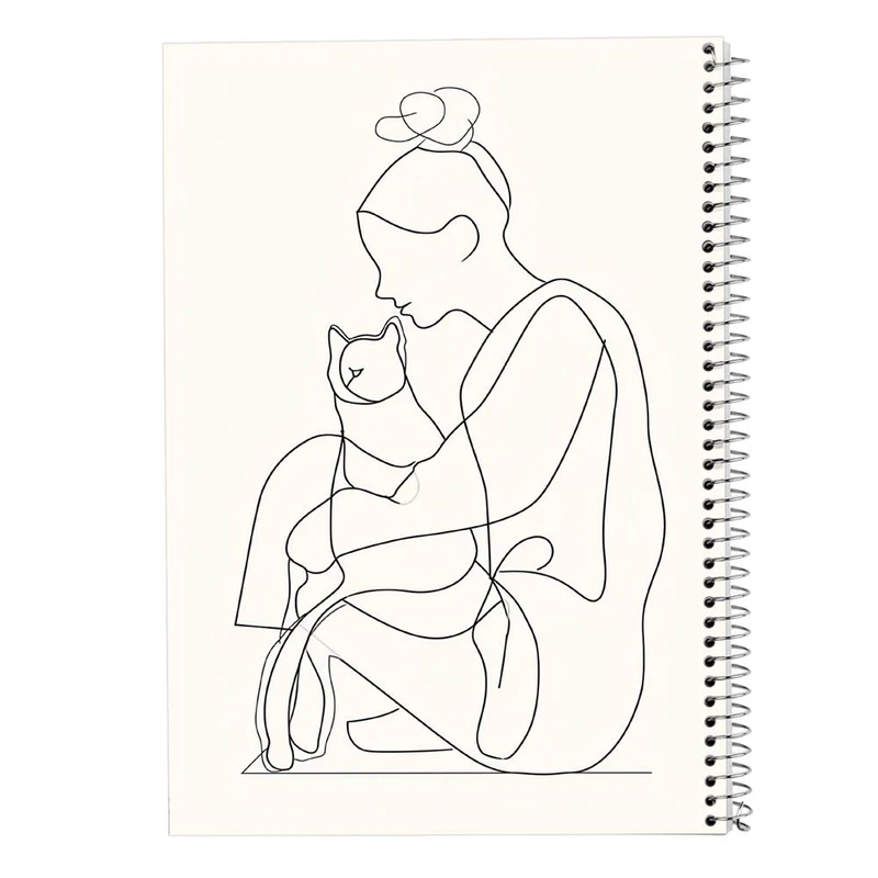 دفتر ژورنال نویسی 50 برگ مدوپد مدل نقطه ای طرح موجودات فانتزی کد DF17058