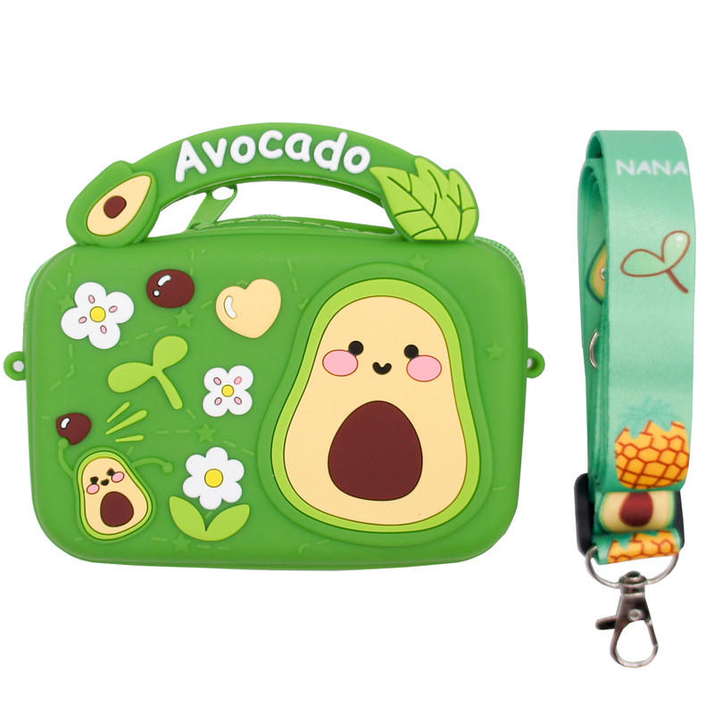 کیف هندزفری رامیلا مدل سیلیکونی فانتزی طرح Silicon_Avocado به همراه بند
