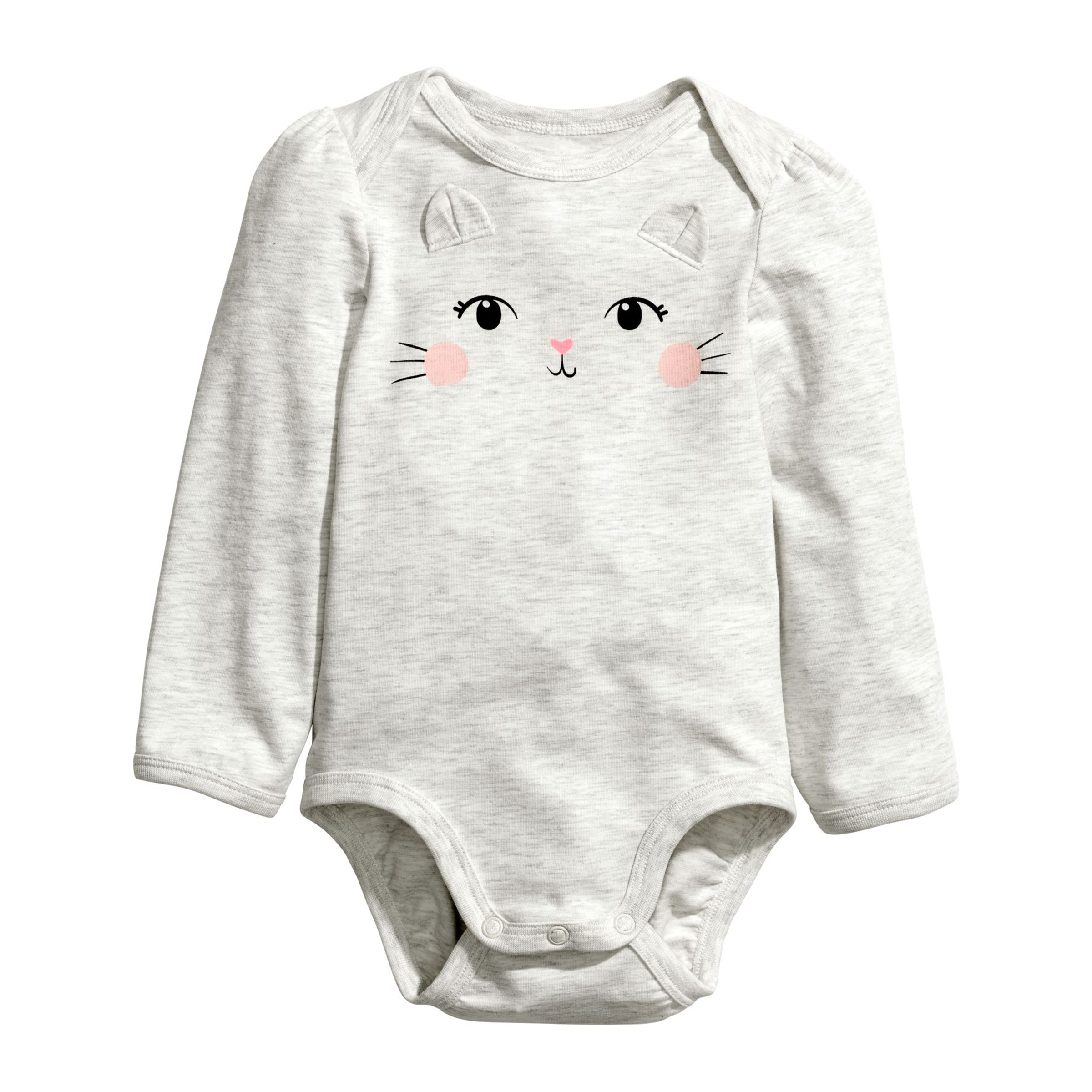 بادی آستین بلند نوزادی اچ اند ام مدل 045956499