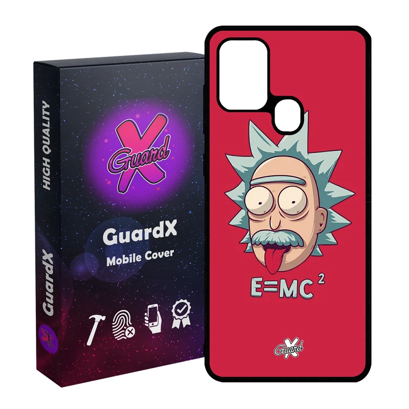 کاور گارد ایکس طرح Rick and Morty مدل Glass10046 مناسب برای گوشی موبایل سامسونگ Galaxy A21s
