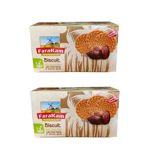 بیسکویت آرد جو با شهد خرما فراکام - 345 گرم مجموعه 2 عددی 