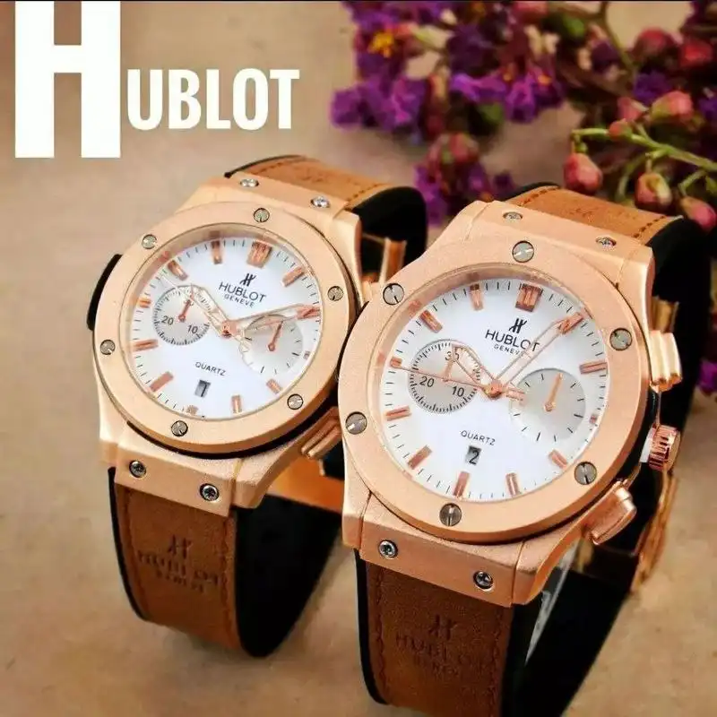 ست ساعت مچی عقربه ای زنانه و مردانه  مدل تک موتور کد Sfd_roz012