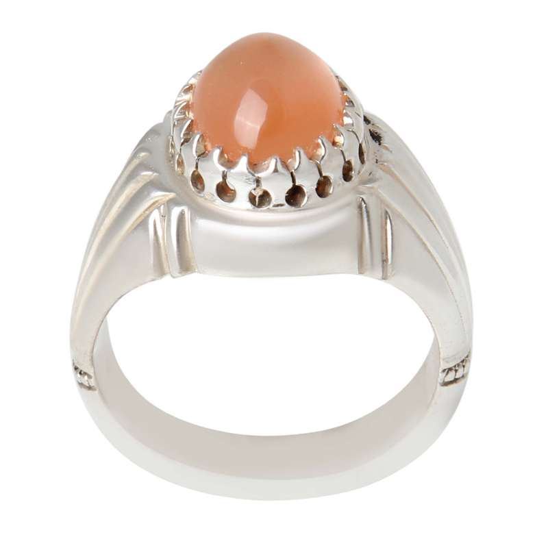 انگشتر نقره مردانه بازرگانی میلادی مدل عقیق یمانی کد AM_2287