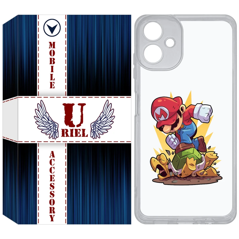 کاور یوریل مدل Clear کد 64 طرح ماریو مناسب برای گوشی موبایل سامسونگ Galaxy A06