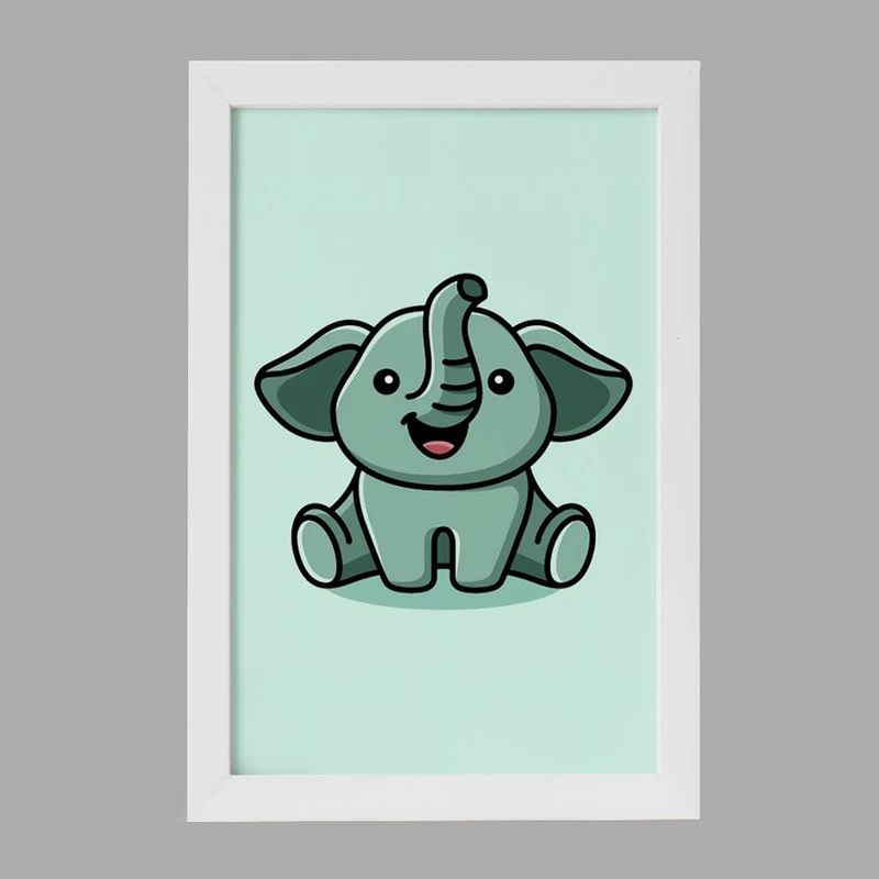 تابلو خندالو مدل حیوانات بامزه فیل کد 28180