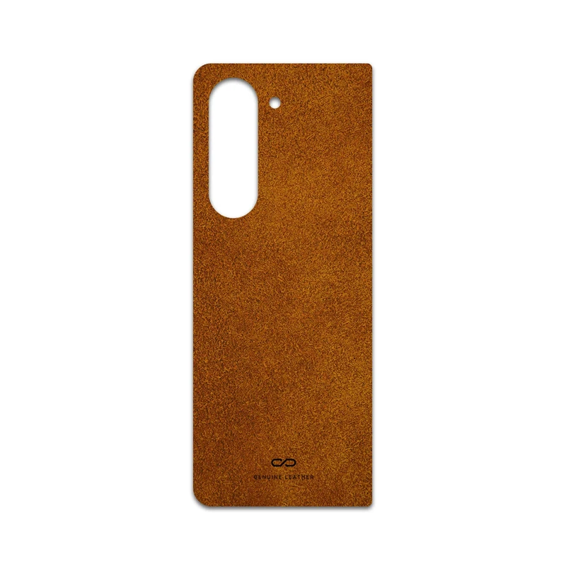 برچسب پوششی ماهوت مدل Brown-Chamois-Leather مناسب برای گوشی موبایل سامسونگ Galaxy Z Fold 5