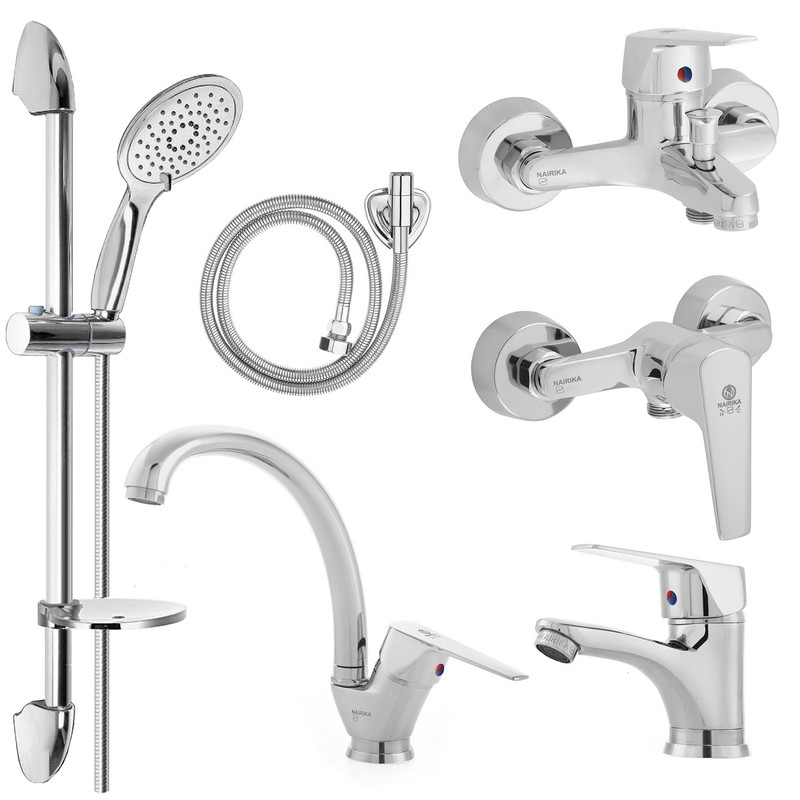 ست شیرآلات نایریکا مدل آروین کد 03 مجموعه 6 عددی