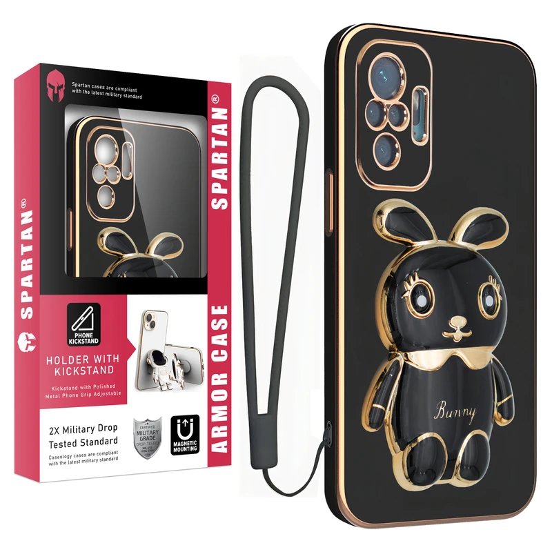 کاور اسپارتان مدل Bunny مناسب برای گوشی موبایل شیائومی Redmi Note 10 Pro به همراه بند نگهدارنده