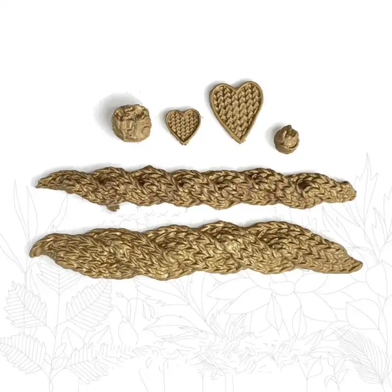 قالب شکلات مدل مالد فوندانت طرح مولد بافت و ریسه کد M44