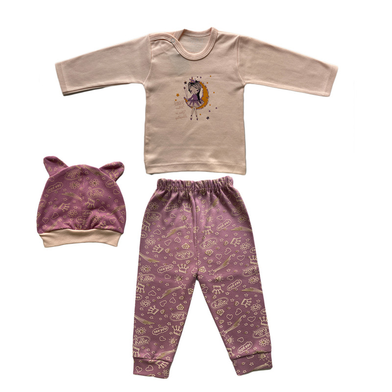 ست 3 تکه لباس نوزادی مدل 908