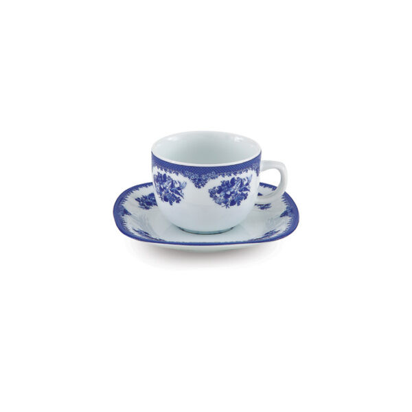 سرویس چای خوری 12 پارچه چینی زرین ایران سری کواترو مدل فلورانس کد012
