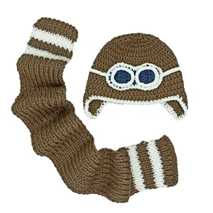 ست کلاه و شال گردن بافتنی بچگانه مدل Pi-65