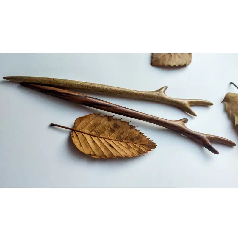 گیره مو زنانه مدل چوبی شاخ گوزن