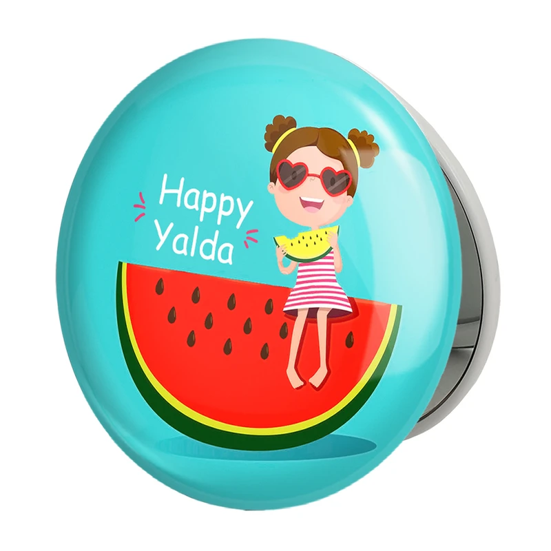 آینه جیبی خندالو طرح شب یلدا مدل تاشو کد 20407 