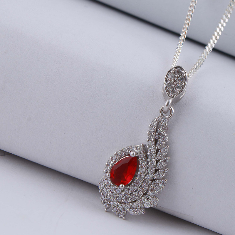 نیم ست نقره زنانه بازرگانی میلادی مدل سنگ کوارتز نگین برلیان بدون ریزش آبکاری رادیوم کد NTR_478