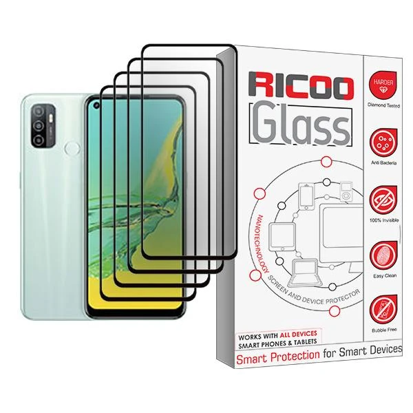 محافظ صفحه نمایش ریکو مدل Ricoo Glass MIX004 مناسب برای گوشی موبایل اوپو A33 (2020) بسته چهار عددی