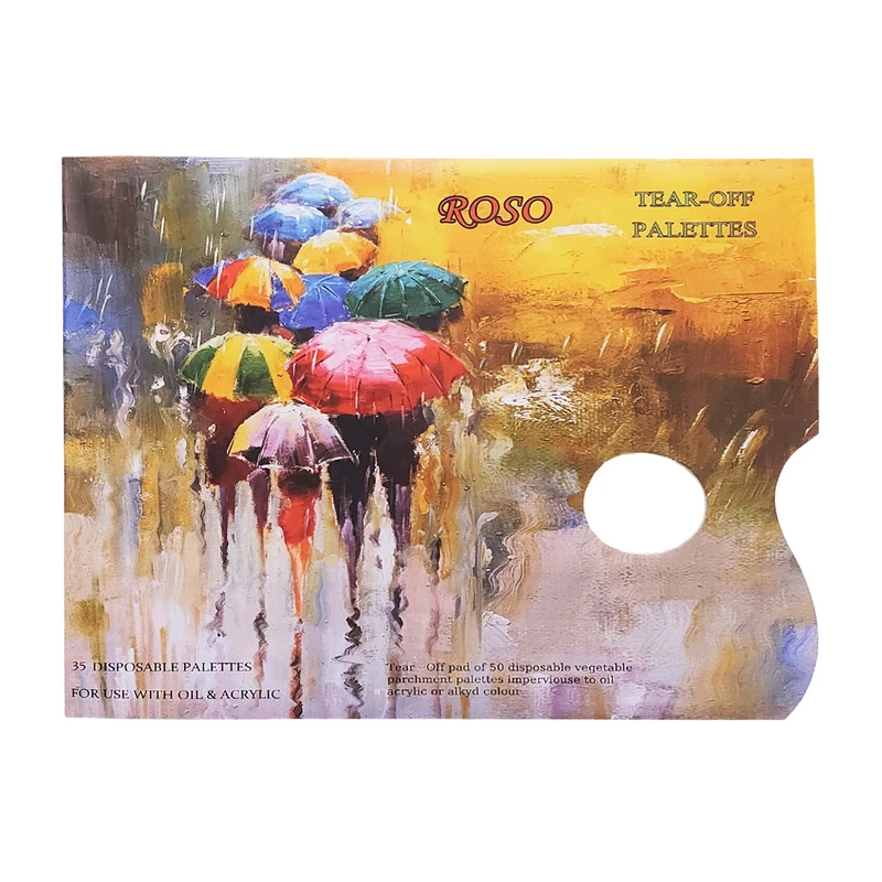 عکس شماره 3 : پالت رنگ یکبار مصرف روسو مدل 001 بسته 35 عددی