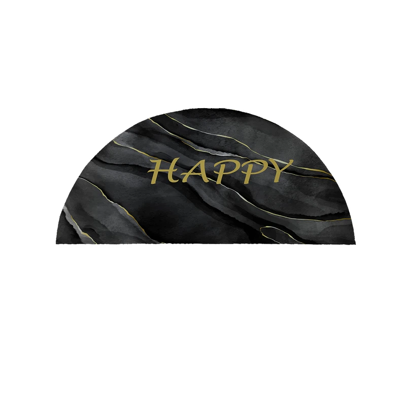  پادری مدل نیم دایره طرح Happy کد 8754 سایز 90×45 سانتی متر