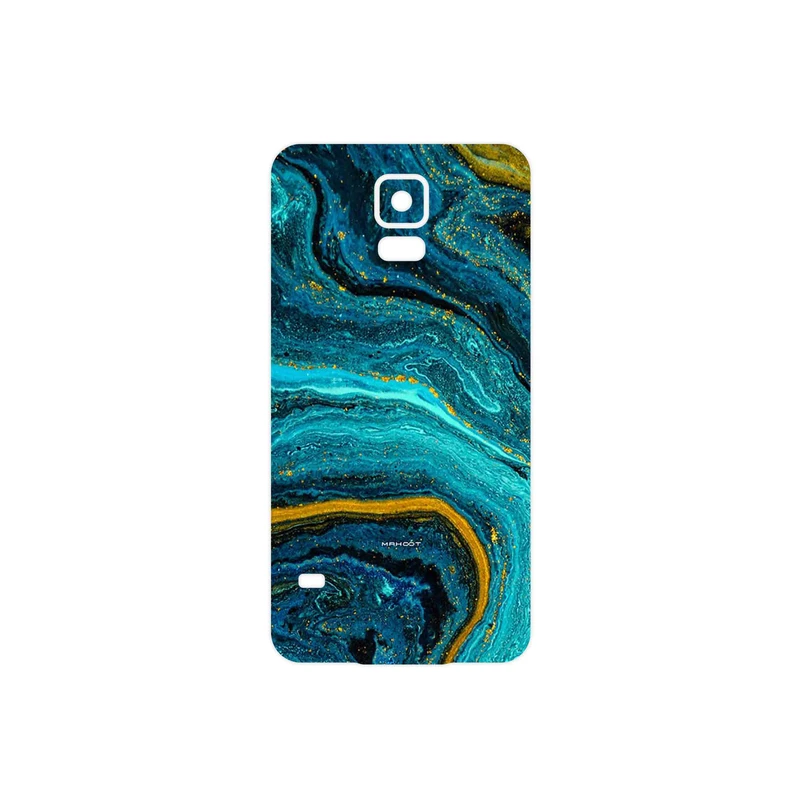 برچسب پوششی ماهوت مدل Turquoise marblewith golden streaks مناسب برای گوشی موبایل سامسونگ Galaxy S5