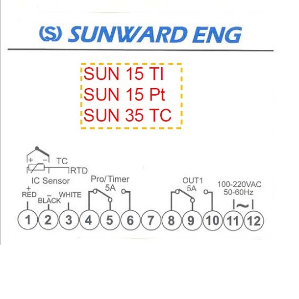 کنترل کننده درجه حرارت سان وارد مدل SUN 35TC