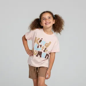 ست تی شرت و شلوارک دخترانه سون پون مدل 1610 رنگ صورتی