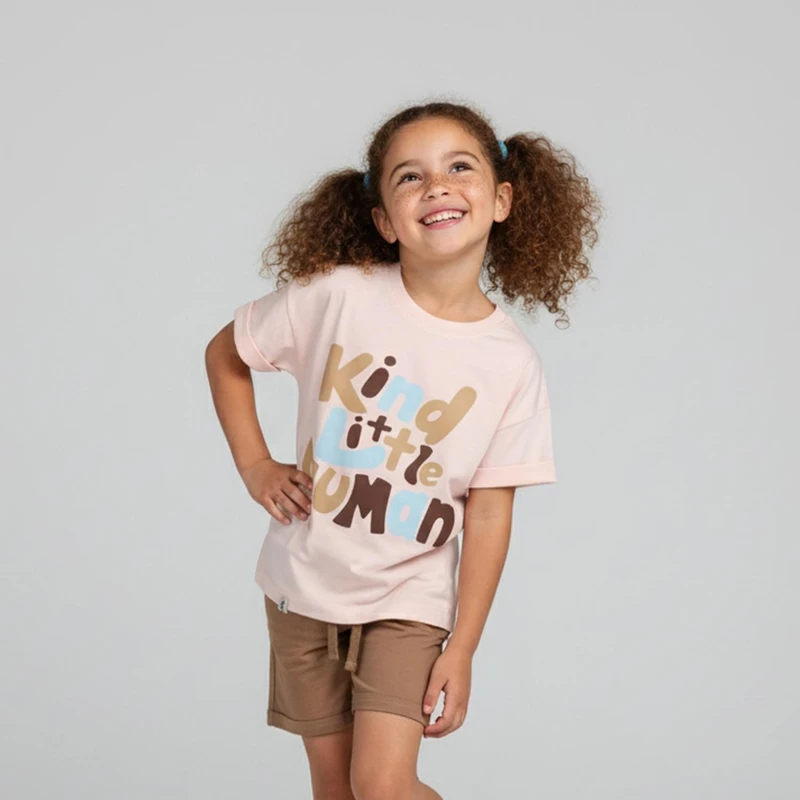 ست تی شرت و شلوارک دخترانه سون پون مدل 1610