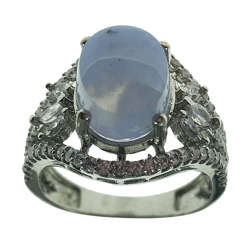 انگشتر نقره زنانه سلین کالا مدل عقیق کبود کد 65 انگشتر نقره زنانه سلین کالا مدل عقیق کبود کد 65