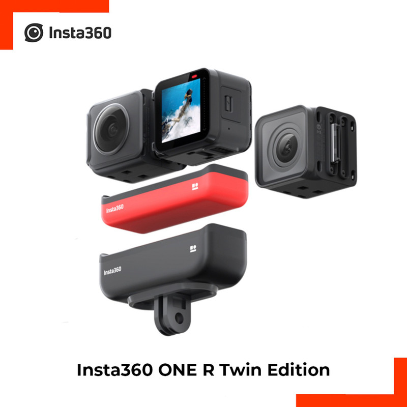 دوربین فیلم برداری ورزشی اینستا 360 مدل ONE R Twin Edition به همراه لوازم جانبی