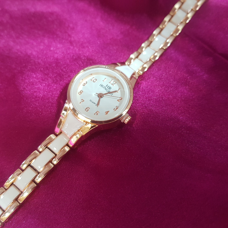 ساعت مچی عقربه ای زنانه مدل فلزی ظریف کد H19