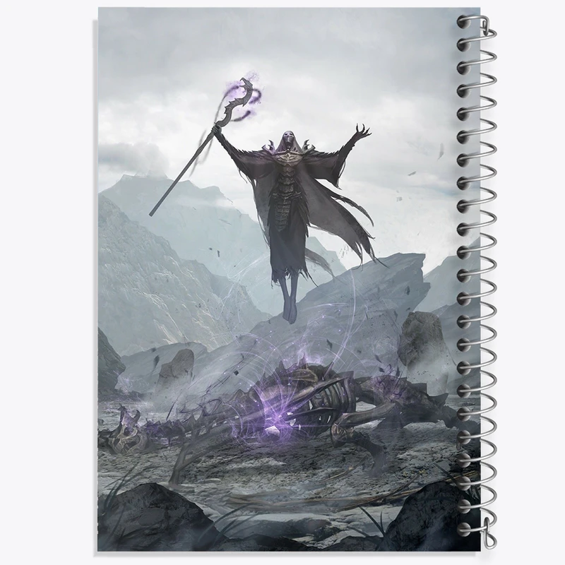 دفتر ژورنال نویسی 50 برگ خندالو مدل نقطه ای طرح بازی اسکایریم (Skyrim) کد 32774