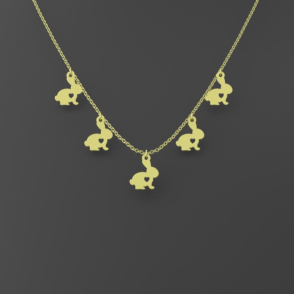 گردنبند طلا 18 عیار زنانه مدوپد مدل خرگوش کد RNA10345 - - 3