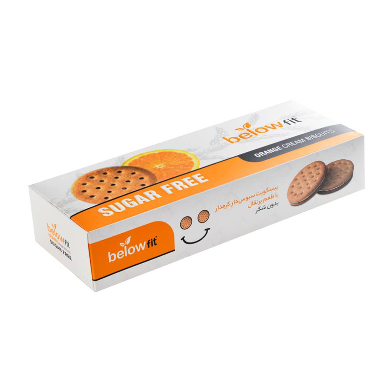 بیسکویت سبوس دار کرمدار پرتقالی بدون قند بیلو - 450 گرم