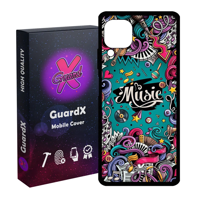 کاور گارد ایکس طرح Music مدل Glass10025 مناسب برای گوشی موبایل هوآوی Nova 7i / Nova 6 SE / P40 Lite
