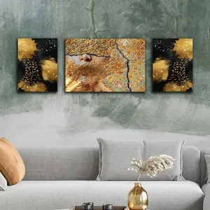 تابلو شاسی بکلیت طرح خطاطی و چهره و پروانه مدل SH-2587 مجموعه 3 عددی