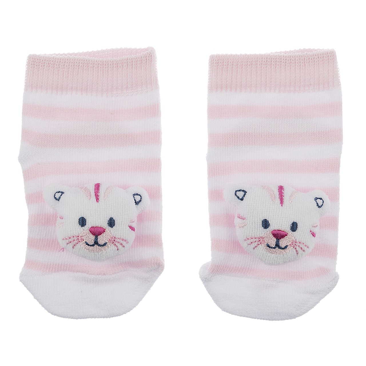 جوراب نوزادی Minidamla مدل Pink Cat