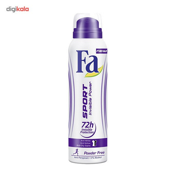 اسپری ضد تعریق مردانه فا مدل Sport Invisible Power حجم 150 میلی لیتر