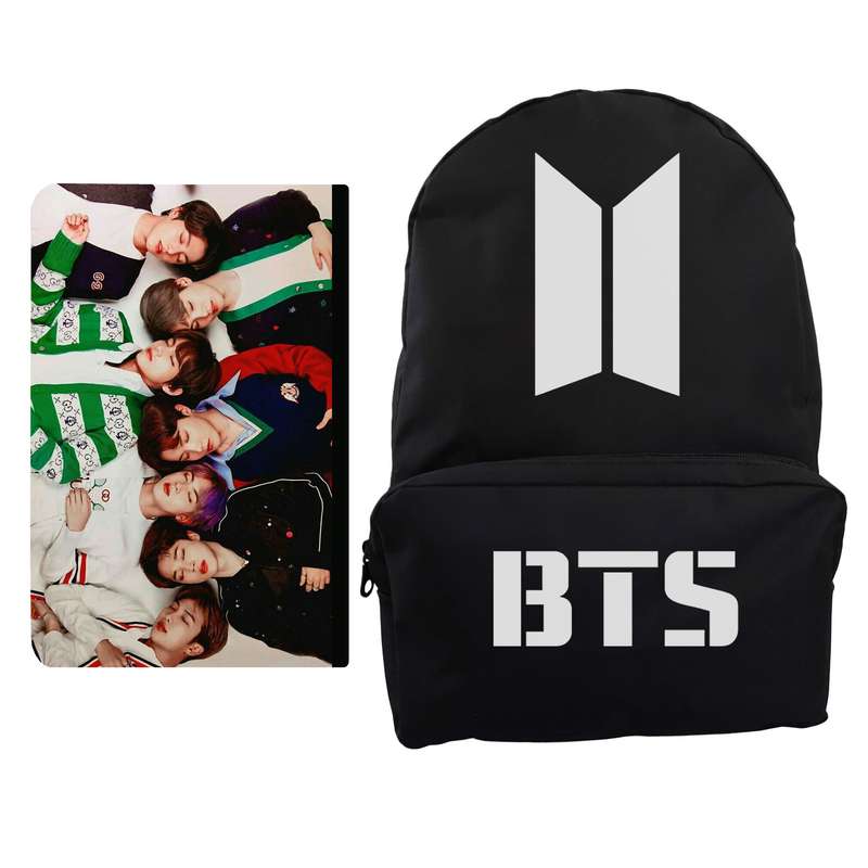کوله پشتی مدل bts کد 100 به همراه کلاسور