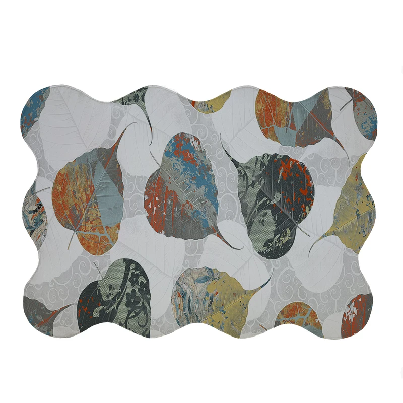 پادری مدل دالبر طرح برگ کد 5228 سایز 80x110 سانتی متر 