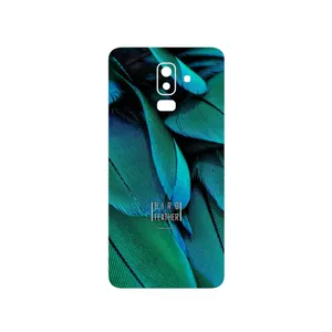 MAHOOT Green Feather Cover Sticker for Samsung Galaxy J8