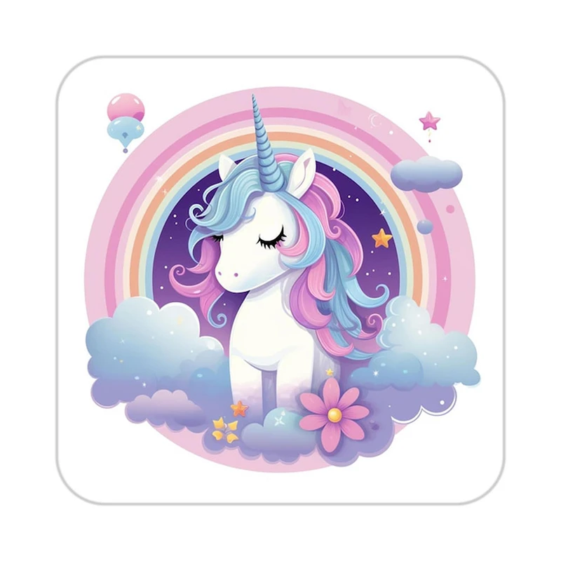 زیر لیوانی کاکتی طرح اسب تک شاخ و یونیکورن مدل mp32337