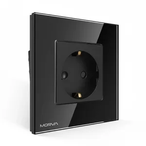 پریز برق ارت دار مروا مدل شیشه ای